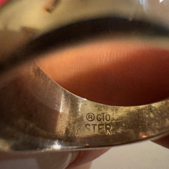 Stunning 925 Sterling silver and onyx vintage ring - Picture 13 of 16